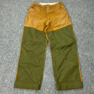 VTG SafTBak Canvas Pants Mens 30x28 Brown Brush Guard Hunting Outdoors Work USA - Picture 1 of 21