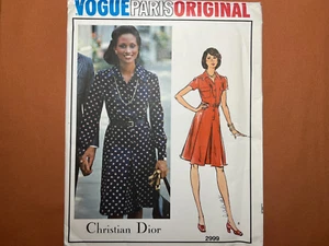 Vogue Pattern 2999 Christian Dior Misses Dress Size 8 FF UNCUT With Label - Picture 1 of 3