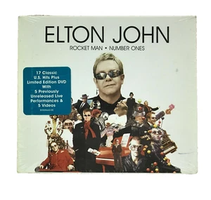 Elton John Rocket Man Number Ones CD/DVD New In Shrinkwrap - Foto 1 di 2