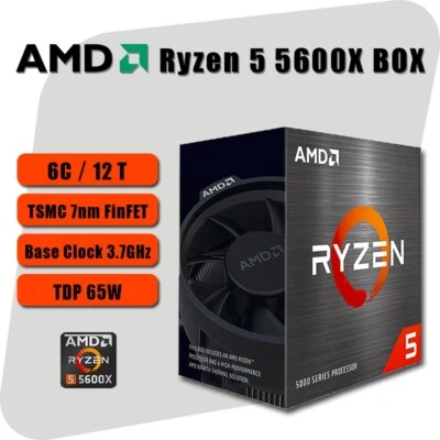 AMD Ryzen 5 5600X 6-Core 12-Thread CPU - Fast Performance, Great for Gaming! - Image 1 of 4