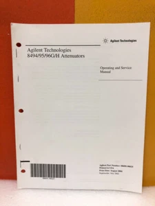 Agilent 08495-90025 8494/95/96G/H Attennuators Operating & Service Manual - Picture 1 of 2