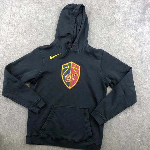 Cleveland Cavaliers Hoodie Mens Small Black Graphic Hooded Pullover NBA Nike * Cover