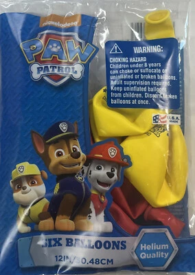 Seis globos Paw Patrol Foto 1 de 2