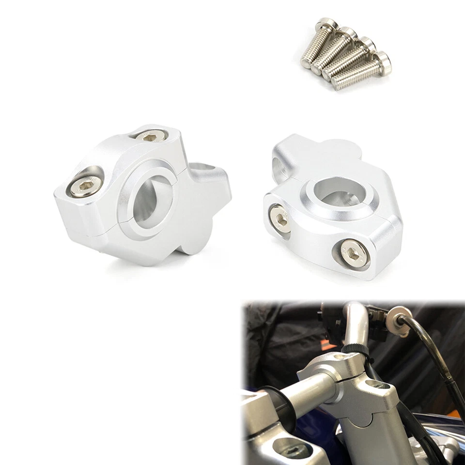 Alloy Offset Handlebar Risers Handle Bar Clamps Mounts Fit For GN125 GN250 GN400 - Image 1 of 4