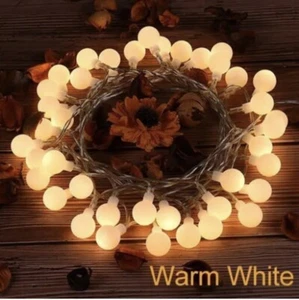 LED Globe Bulb Ball Fairy String Lights Battery Garden Outdoor Indoor Xmas Party - Picture 1 of 6