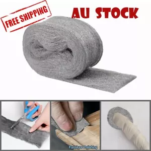 1-4x Grade 0000 Steel Wire Wool Wrap 3.3m Polishing Grinding Cleaning Remover AU - Picture 1 of 4