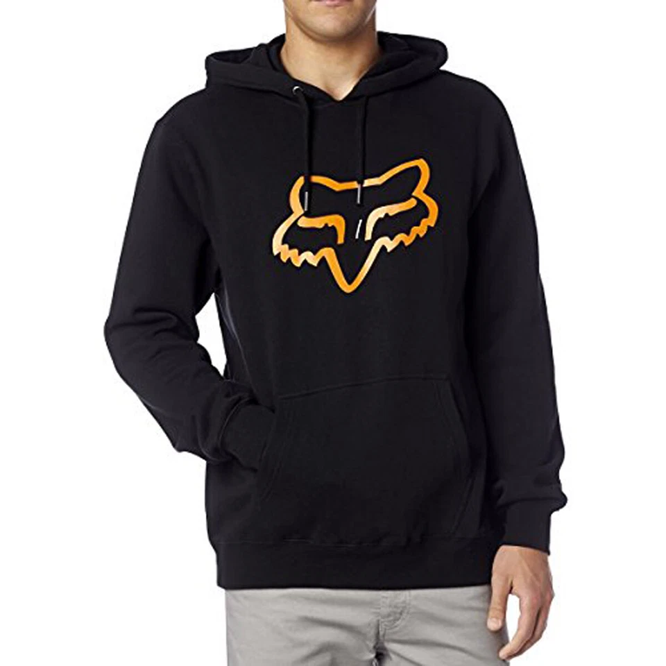 Fox Racing Legacy Hooded Pullover Fleece MX Black/Orange Mens Medium WAS $59.95 - Image 1 of 1