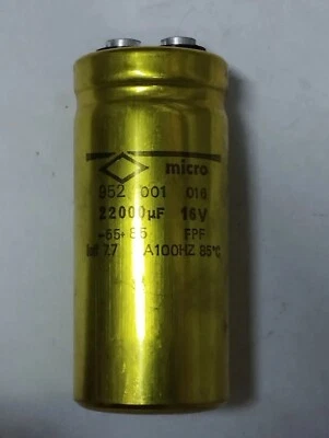 MICRO 22000 uF 16V 22000uF Electrolytic Capacitor Lot 1 Pcs H13h4