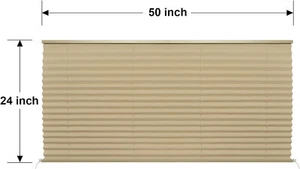 RV Window Blackout Pleated Shade 50x24 for Camper, Motorhome, Travel Trailer - Picture 1 of 7