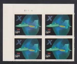 US Stamp #4019 2006 $14.40 X-Plane Express Mail VF NH Plate Block of 4 - Picture 1 of 1