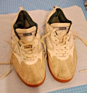 Hi-Tec Squash Trainers Men Classic White & Green UK Size 8 EU Size 42 - Foto 1 di 10