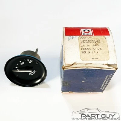 NOS 78-82 Chevrolet Corvette OIL PRESSURE GAUGE 79 80 81 Delco GM NEW OLD STOCK - Image 1 of 4