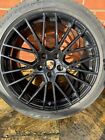Genuine OEM Porsche 21 Inch RS Spyder Design Alloy Wheels In Gloss Black