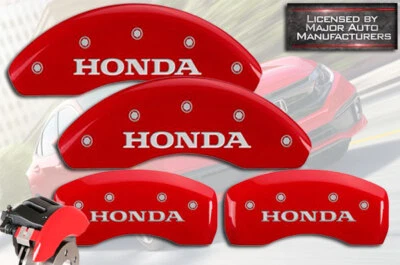 Juego de 4 cubiertas de pinzas de disco de freno MGP rojas delanteras + traseras HRV 2016-2023 "Honda" HR-V Foto 1 de 4