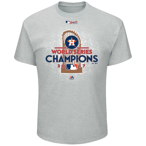 Houston Astro's 2017 World Series Champions T-shirt Majestic Gray Men's XXL 2XL Cover