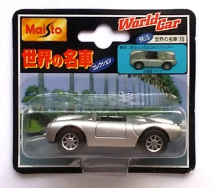 Coche Maisto World, Porsche 550A Spyder Convertible, Escala 1:64 Plateado, ¡Coche Raro! - Imagen 1 de 7