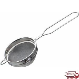 Stainless Steel Tea Strainer Fine Mesh Coffee Filter Easy Clean Ergonomic Handle - Picture 1 of 6