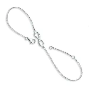 Sterling Silver with CZ Infinity Symbol w/ 1 IN EXT Bracelet 7" - Picture 1 of 1