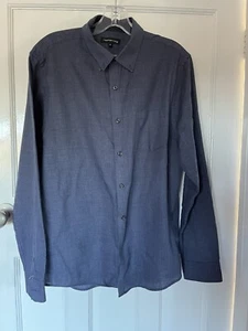 MEN'S RED HERRING BLUE AND GREY SMALL DOGTOOTH CHECK CASUAL SHIRT - SIZE MEDIUM - Picture 1 of 2