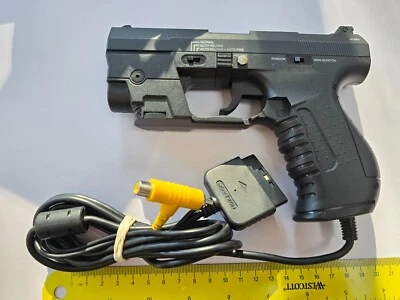 SONY PLAYSTATION 1 PS1 PS2 LIGHT GUN PISTOL BLASTER CONTROLLER G-Con Joytech Blk - Image 1 of 3