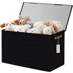 Large Toy Storage Box with Lids, Collapsible Sturdy Baby Storage Organizer Chest - Picture 1 of 12