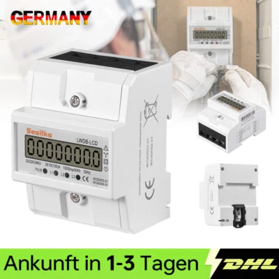 Contatore trifase calibrato per guida DIN + 10(100)A 230/400V 3 fasi 4 fili - Immagine 1 di 4