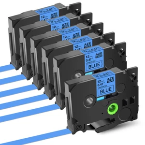 Compatible for Brother P-Touch Label Maker TZ TZe 531 Tape Cartridges 12mm 6Pack - Picture 1 of 8