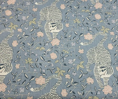 Theodore in Zinc BTY Richloom 55% Linen / 45% Rayon 54" Wide Tiger - Image 1 of 2