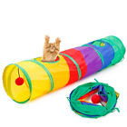 Zusammenklappbare Katzentunnel Strae Katzenspielzeug Kitty Tunnel Pompon Q4K8