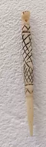 Antique old rare tool instrument hand made bone fig sign to removing corn husks - Picture 1 of 7