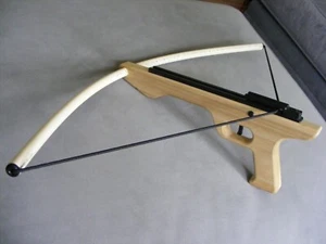 Wooden Crossbow Pistol Grip Style - PVC BOW-Sturdy Design-Well Built - Picture 1 of 13