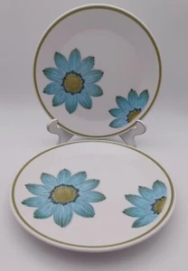 Noritake Progression 9001 Up-Sa Daisy Bread Plates x 2 VINTAGE EUC - Picture 1 of 8
