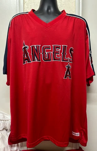 Stitches MLB Anaheim Angels Jersey T-Shirt Men's SZ: 2XL Red - Used Cover
