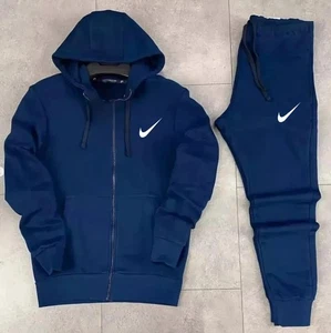 Herren Full Zip Fleece Hoodie & Hose Nike Trainingsanzug - Bild 1 von 10