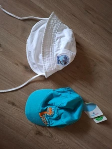 2 Baby Kleinkind Mützen Esprit Topomini mit Sonnenschutz - Bild 1 von 1