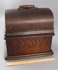 Antique c1900s Edison Standard Cylinder Phonograph, Original Oak Case, Clean