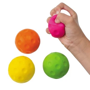 Fun Express Bright Color Wiffle Ball Foam Stress Balls - 2 1/4" diam, 12 Pieces - Picture 1 of 1