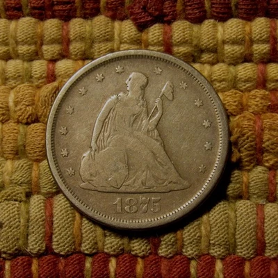1875-S TWENTY-CENT PIECE, VG/F  ~  NICELY DETAILED REVERSE WITH STRONG FEATURES - Image 1 of 4