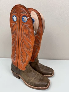 Tony Lama Colburn 17" Buckaroo braun orange Leder Cowboystiefel Herren 9 SA2000 - Bild 1 von 8