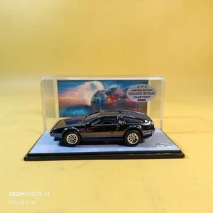 Hot Wheels DMC DeLorean BLACK CHROME (WANGSTAR CUSTOM) Limited REAL RIDERS - Picture 1 of 15