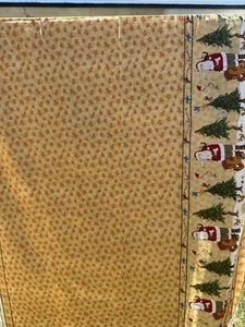 Tela Moda 1996 Navidad Estrellas Amarillas 3 Yardas Cynthia Young Panel Algodón - Imagen 1 de 6