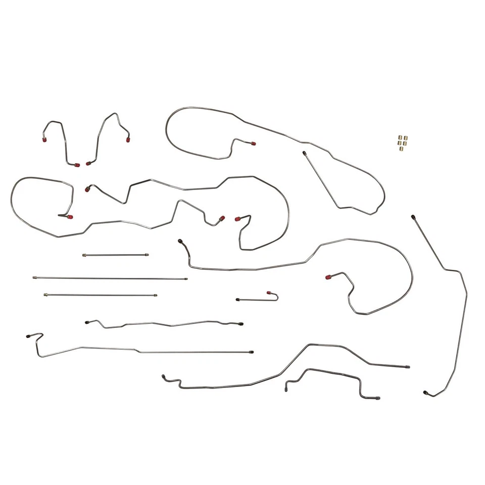 Полный комплект тормозной магистрали 2003-04 Silverado Sierra 1500 полный привод нержавеющая сталь - Изображение 1 из 4