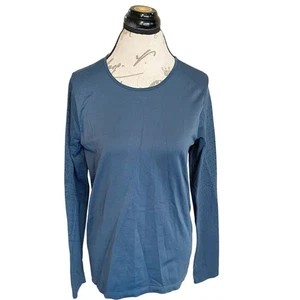 Womens Blouse Long Sleeve Sz Medium Activewear Workout Gym Running Athleisure - Picture 1 of 11