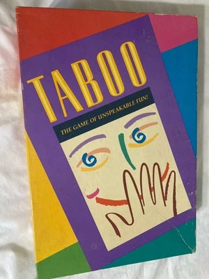 Taboo Board Game Vintage 1989 The Game Of Unspeakable Fun! Milton Bradley See - Image 1 of 4