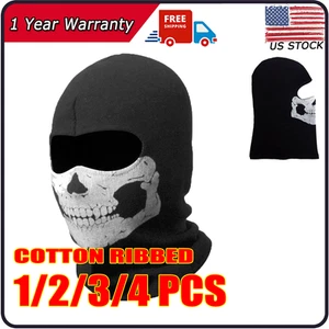 Schwarze Sturmhaube Geister Totenkopf Vollgesichtsmaske Winddicht Ski Motorrad Gesicht Neu - Bild 1 von 11