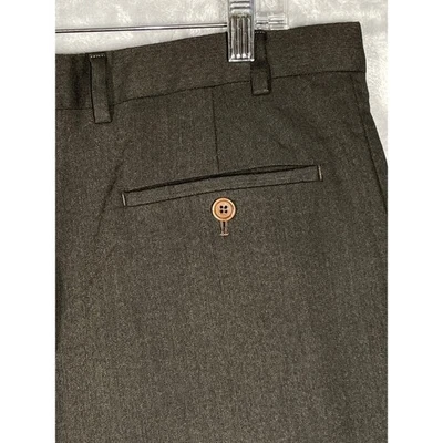 Pantalones de vestir Armani Collezioni mezcla de lana para hombre 36x30 frente plano gris carbón Foto 1 de 4