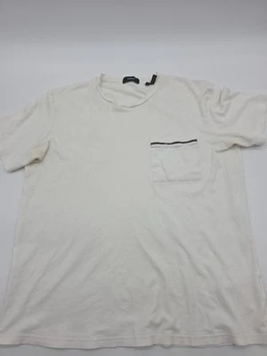 Camiseta Theory Hombre Mediana Blanca Bolsillo Algodón Camiseta. #38910 Foto 1 de 4