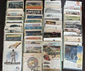 Lot 45 Original WWII Era 1940s Magazine Ads War Bonds Military Aviation Pontiac - Picture 1 of 12