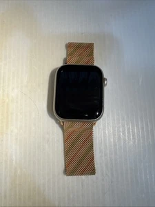 GPS Only Apple Watch Series 8 45MM Silver Aluminum Milanese Loop - Picture 1 of 10