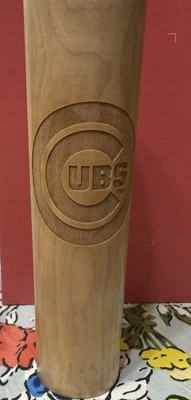 Thompson Dugout Chicago Cubs Baseball Mug Wood 10” Hologram Logo MLB 2020 - Image 1 of 2